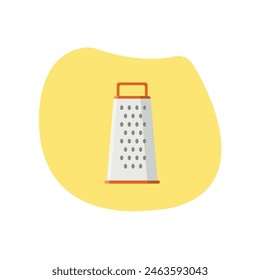 Grater for vegetables. Kitchen item. Flat style.