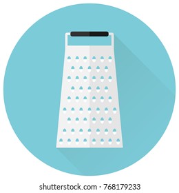 Grater for vegetables, vegetable cutter. Grate vegetables on grater. Flat design, vector illustration, vector.