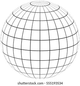 Graticule Globe Meridian And Parallel , The Field Lines On The Surface
Meridian And Parallel, Vector Template Graticule