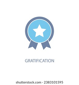 gratification concept line icon. Simple element illustration.gratification concept outline symbol design.