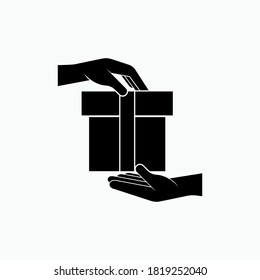 Grafungssymbol. Gift Giving Symbol - Vektorlogo Vorlage.