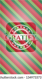 Gratify christmas badge background.