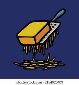 Ilustración vectorial de dibujos animados de queso
