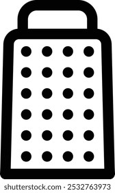 grating cheese icon. Thin Linear Style Design Isolated On White Background