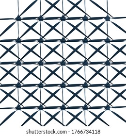 Grado, patrón de celosía. Rejilla de mosaico abstracta, fondo de malla con formas cuadradas. Elementos de diseño en blanco y negro. Simple ilustración vectorial para su diseño.