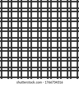 Grating, lattice pattern. Abstract mosaic grid, mesh background with square shapes. Black and white design element. Simple vector illustration for your design.