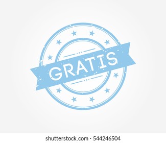 gratis. blue stamp sign vector