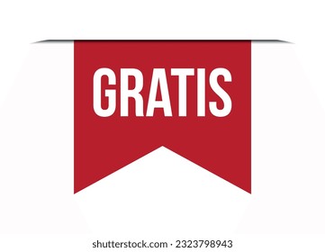 gratis red banner design vector illustration