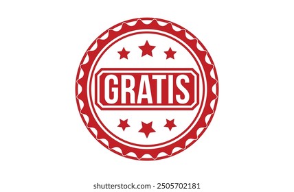 Gratis Red rubber stamp on white background. Gratis stamp sign.