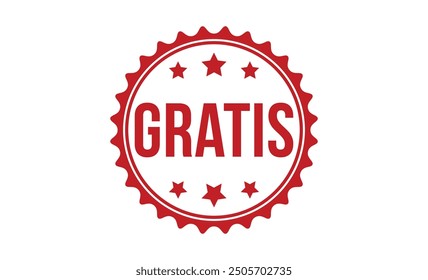 Gratis Red rubber stamp on white background. Gratis stamp sign.