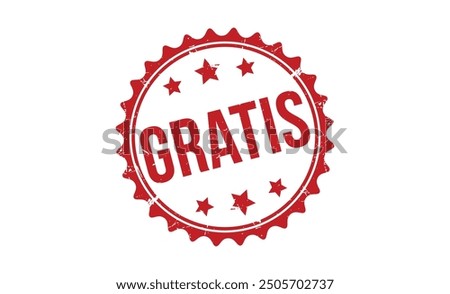 Gratis Red rubber stamp on white background. Gratis stamp sign.