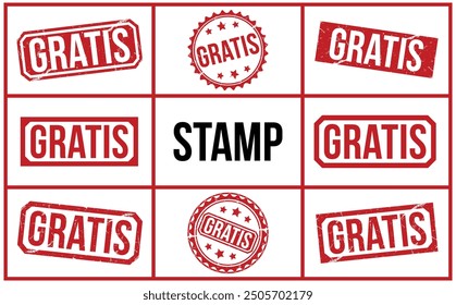 Gratis rubber stamp on white background