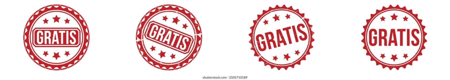 Gratis rubber stamp on white background