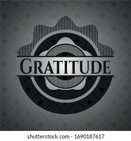 Gratitude black emblem. Vintage. Vector Illustration. Detailed.