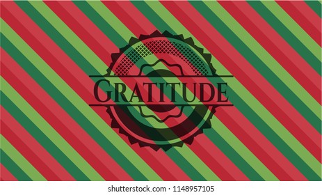 Gratitude christmas badge.