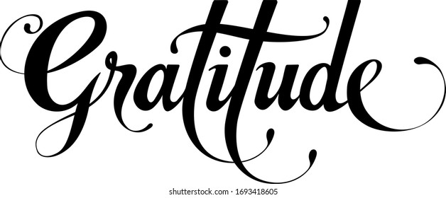 Gratitude Custom Calligraphy Text Stock Vector (Royalty Free) 1693418605