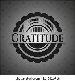 Gratitude dark emblem. Retro