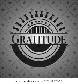 Gratitude dark icon or emblem