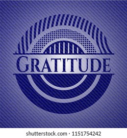 Gratitude with denim texture