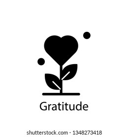gratitude, growth, heart, love icon. Element of Peace and humanrights icon. Premium quality graphic design icon. Signs and symbols collection icon for websites