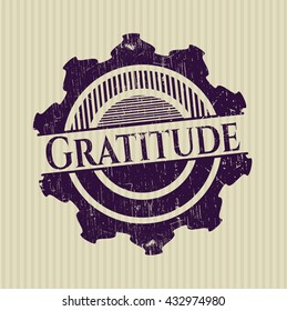 Gratitude grunge stamp