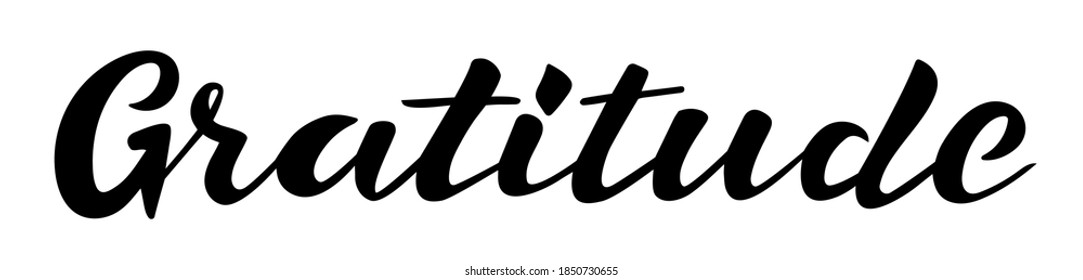 Gratitude hand lettering vector for fall, autumn and Thanksgiving day season quotes and phrases for cards, banners, posters, pillow and clothes design. 