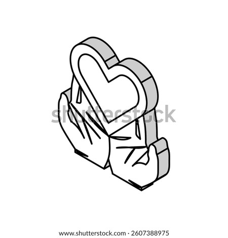 gratitude heart succes challenge isometric icon vector. gratitude heart succes challenge sign. isolated symbol illustration