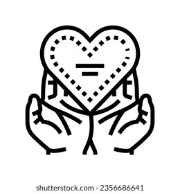 gratitude heart succes challenge line icon vector. gratitude heart succes challenge sign. isolated contour symbol black illustration