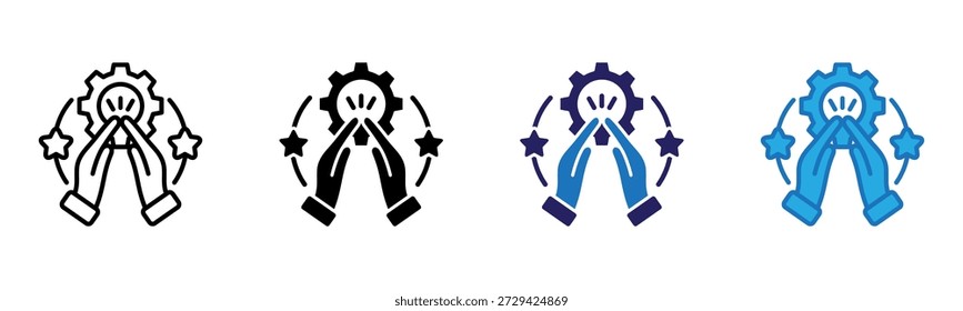 Gratitude Icon Multi Style Vector Illustration