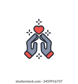 gratitude icon. vector.Editable stroke.linear style sign for use web design,logo.Symbol illustration.