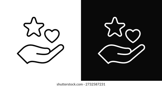 Ícone De Gratidão Estilo De Plano De Fundo Branco E Preto
