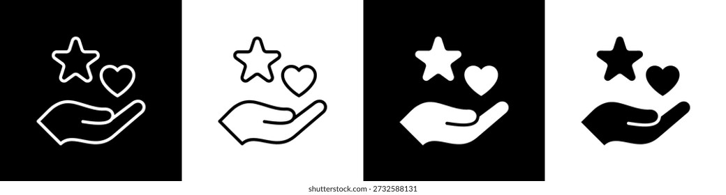 Ícone De Gratidão Estilo De Plano De Fundo Branco E Preto