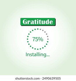 Gratitude Installing vector illustration graphic eps