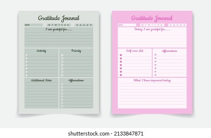 Gratitude journal positivity diary kdp template