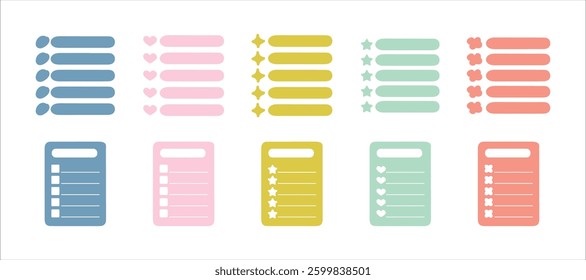 gratitude list vector set illustration
