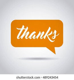 gratitude message label isolated icon vector illustration, eps10