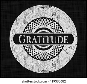 Gratitude on chalkboard