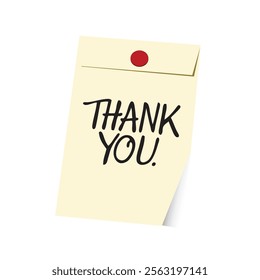 Gratitude on label - Thank You. Vector illustration