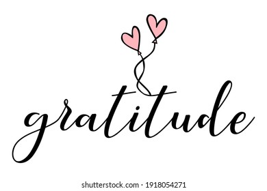 gratitude pavra vector with hearts design