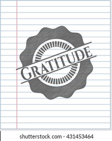Gratitude pencil draw
