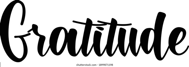 Gratitude, Positive Word, Motivational Word, Typography for print or use as poster, card, flyer or T Shirt