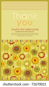 gratitude postcard with mixed flowers