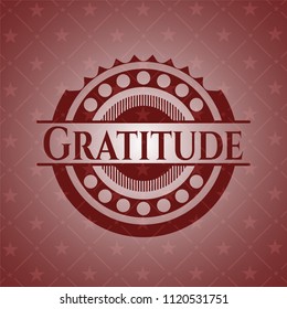 Gratitude retro red emblem