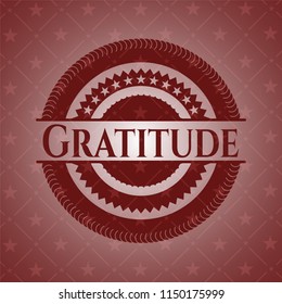Gratitude retro red emblem