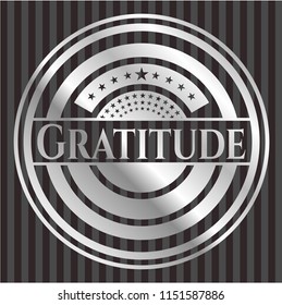 Gratitude silvery shiny badge