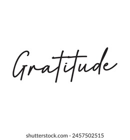 gratitude text on white background.