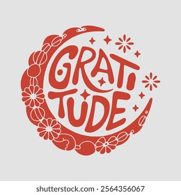 Gratitude Vector Typography about Lunar New Year 