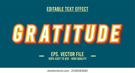 Gratitude writing. Typography Design Inspiration. Vector