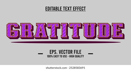 Escrita de gratidão. Inspiração no design da tipografia. Vetor