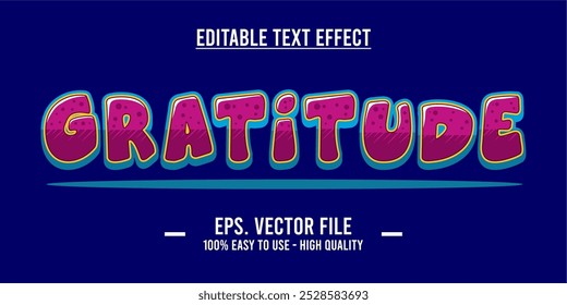 Escrita de gratidão. Inspiração no design da tipografia. Vetor